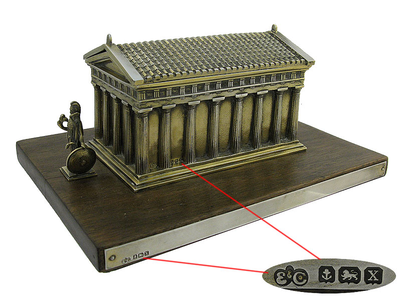 Silver Gilt Box The Parthenon 1922